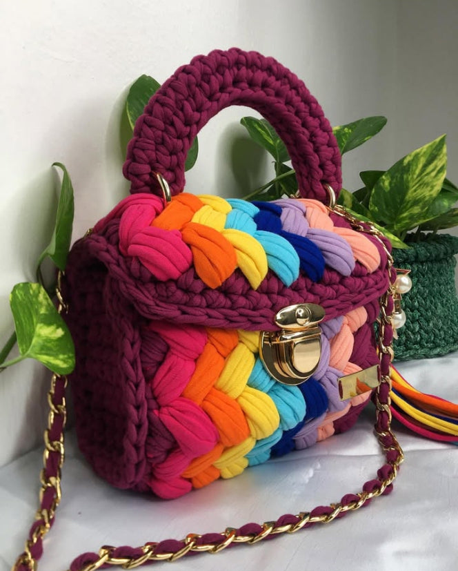 Rainbow Tassel Purse